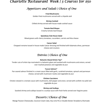 Queen's Feast<br> Charlotte Restaurant Week<br> Summer Menu