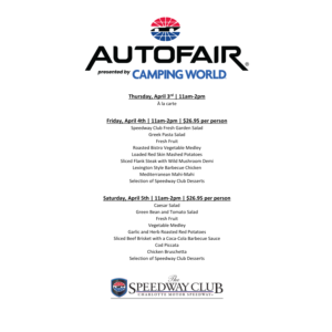 Spring AutoFair Menu