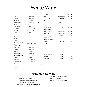 White Wine List